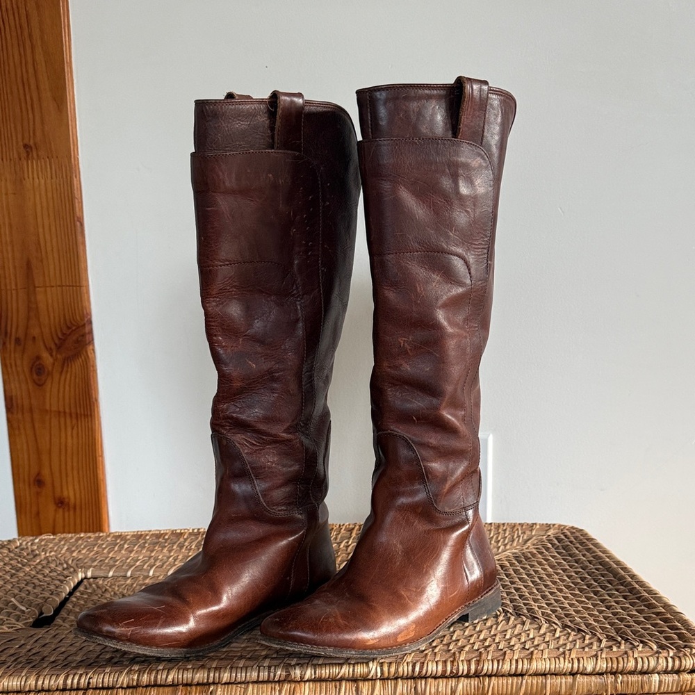 FRYE Brown Leather Tall Boots